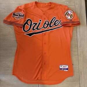 Baltimore Orioles Majestic Cool base Jersey 44  Large Authentic 20th Anniversary